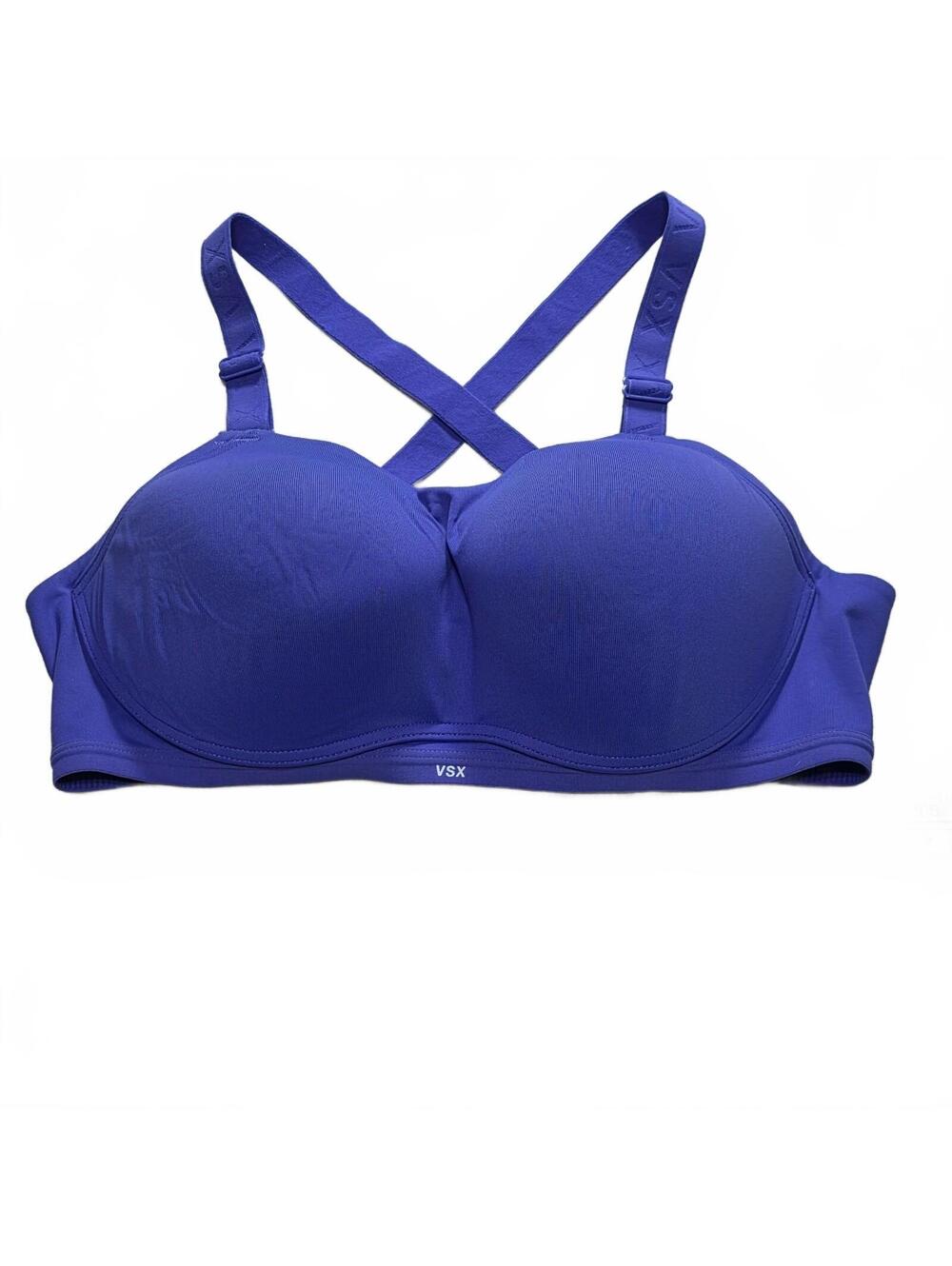 Victoria's Secret VSX The Ultimate Maximum Support Sports Bra 38C Padded Blue